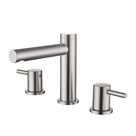 Kibi Circular 8 Bathroom Sink Widespread Faucet with Drain Assembly KBF1025BN